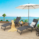 2 Pieces Foldable Chaise Lounge Chair with 2-Position Footrest by LJGDeals