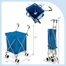 Folding Shopping Utility Cart with Water-Resistant Removable Canvas Bag by LJGDeals