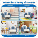 Kids Rocking Chair Children Velvet Upholstered Sofa with Solid Wood Legs by DirectDeals
