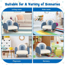 Kids Rocking Chair Children Velvet Upholstered Sofa with Solid Wood Legs by LJGDeals