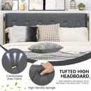 Full/Queen Size Upholstered Bed Frame with 4 Storage Drawers by LJGDeals