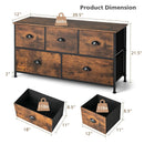 Dresser Organizer with 5 Drawers and Wooden Top-Rustic Brown by LJGDeals