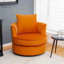 Modern 360¬∞ Swivel Barrel Chair with No Assembly Needed-Orange by LJGDeals
