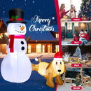 6 Feet Tall Inflatable Snowman and Dog Set Christmas Decoration with LED Lights by LJGDeals