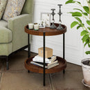 2-Tier Retro End Table with Bottom Shelf by LJGDeals