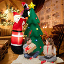 6 Feet Inflatable Christmas Tree and Santa Claus with LED and Air Blower by LJGDeals