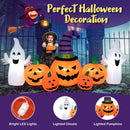 9 Feet Long Halloween Inflatable Pumpkins with 2 Ghosts by LJGDeals