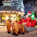 7.2 Feet Long Christmas Inflatable Santa Rides Sled with LED Lights by LJGDeals