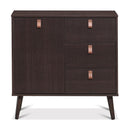 3-drawer Sideboard Storage Display Cabinet-Brown by LJGDeals