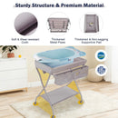 Baby Changing Table with Safety Belt and 4-side Defence-Gray by LJGDeals