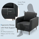 Modern Upholstered Accent Chair with Removable Backrest Cushion by DirectDeals