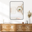 Metal Framed Bathroom Mirror with Rounded Corners by LJGDeals