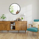 16-inch Round Wall Mirror with Aluminum Alloy Frame by LJGDeals