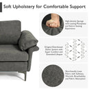 Modern Fabric Accent Armchair with Original Distributed Spring and Armrest Cushions by LJGDeals