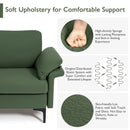 Modern Fabric Accent Armchair with Original Distributed Spring and Armrest Cushions by DirectDeals