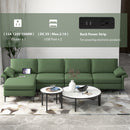 Extra Large L-shaped Sectional Sofa with Reversible Chaise and 2 USB Ports for 4-5 People