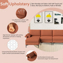 Extra Large L-shaped Sectional Sofa with Reversible Chaise and 2 USB Ports for 4-5 People by LJGDeals