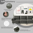 Large 3-Seat Sofa Sectional with Metal Legs for 3-4 people by LJGDeals