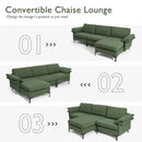 Extra Large Modular L-shaped Sectional Sofa with Reversible Chaise for 4-5 People by LJGDeals