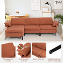 Extra Large Modular L-shaped Sectional Sofa with Reversible Chaise for 4-5 People by LJGDeals