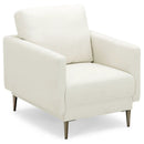 Modern Upholstered Accent Chair with Removable Backrest Cushion by LJGDeals