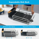 Aluminum Expandable Dish Drying Rack with Drainboard and Rotatable Drainage Spout by LJGDeals