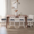 360° Swivel Bar Stools with Rubber Wood Frame and Ergonomic Backrest and Footrest by LJGDeals