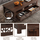 3-tier Coffee Table with 2 Drawers and 5 Support Legs by LJGDeals