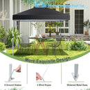 2-Tier 10 x 10 Feet Pop-up Canopy Tent with Wheeled Carry Bag-Black by DirectDeals