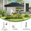 2-Tier 10 x 10 Feet Pop-up Canopy Tent with Wheeled Carry Bag-Black by LJGDeals