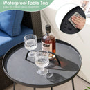 Outdoor Metal Patio End Side Table Weather Resistant with Handle by LJGDeals