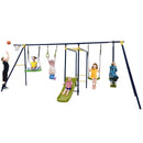 7-in-1 Stable A-shaped Outdoor Swing Set for Backyard by LJGDeals