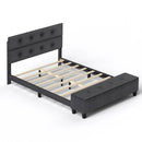 Full/Queen/Twin Upholstered Bed Frame with Ottoman Storage by LJGDeals