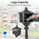 Retro Cast Aluminum Mailbox Security Postal Letter Box with Baffle Door by DirectDeals