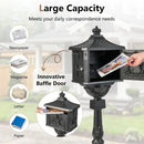 Retro Cast Aluminum Mailbox Security Postal Letter Box with Baffle Door by LJGDeals