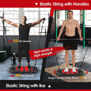 Push up Board Set Folding Push up Stand with Elastic String Pilate Bar Bag-Black by LJGDeals