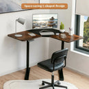 L-shaped Electric Standing Desk with 4 Memory Positions and LCD Display by LJGDeals