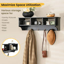Wall Mount Cubby Organizer Hooks Entryway Storage Shelf by LJGDeals