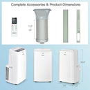 9000BTU 3-in-1 Portable Air Conditioner with Remote-White by LJGDeals