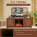 58 Inch TV Stand with 1500W Faux Fireplace for TVs up to 65 Inch-Vintage