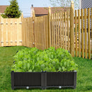 Set of 4 Elevated Flower Vegetable Herb Grow Planter Box by LJGDeals