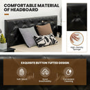 Full/Queen PU Leather Upholstered Platform Bed with 4 Drawers