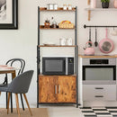 4-Tier Industrial Kitchen Bakers Rack Microwave Oven Stand-Brown by LJGDeals