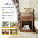 Compact Nightstand with Drawer and Shelf by LJGDeals