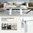 Rectangular Tempered Glass Coffee Table with Shelf by LJGDeals