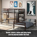 Twin Over Twin Loft Bunk Bed with Bookcase by LJGDeals