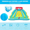 Double Side Inflatable Water Slide Park with Climbing Wall for Outdoor Without Blower by LJGDeals