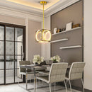 Modern LED Pendant Light with 42 Inches Adjustable Suspender-Golden