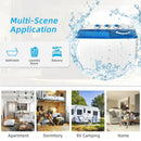26 LBS Twin Tub Portable Washing Machine with Built-In Drain Pump-Gray by LJGDeals