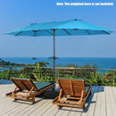 15 Feet Patio Double-Sided Umbrella with Hand-Crank System by LJGDeals